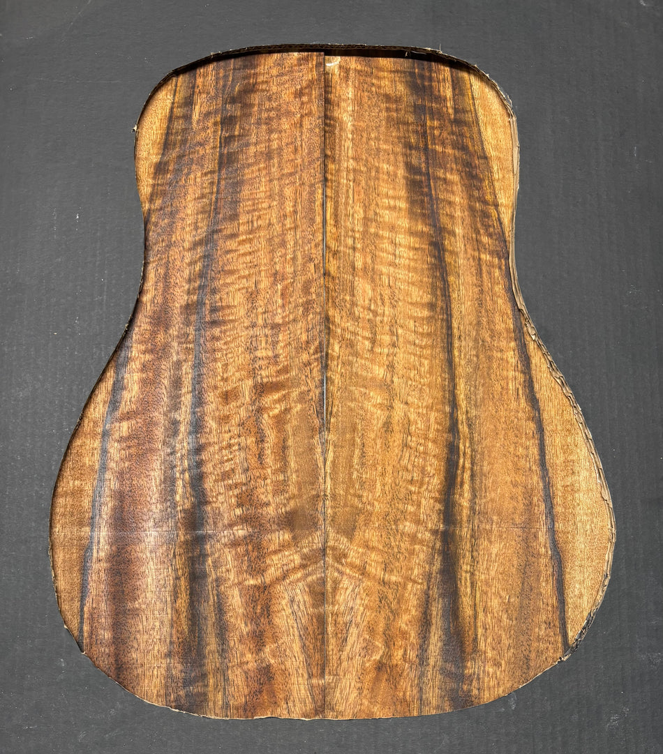 Flame Chocolate Mango Dreadnought Guitar Back Set #230