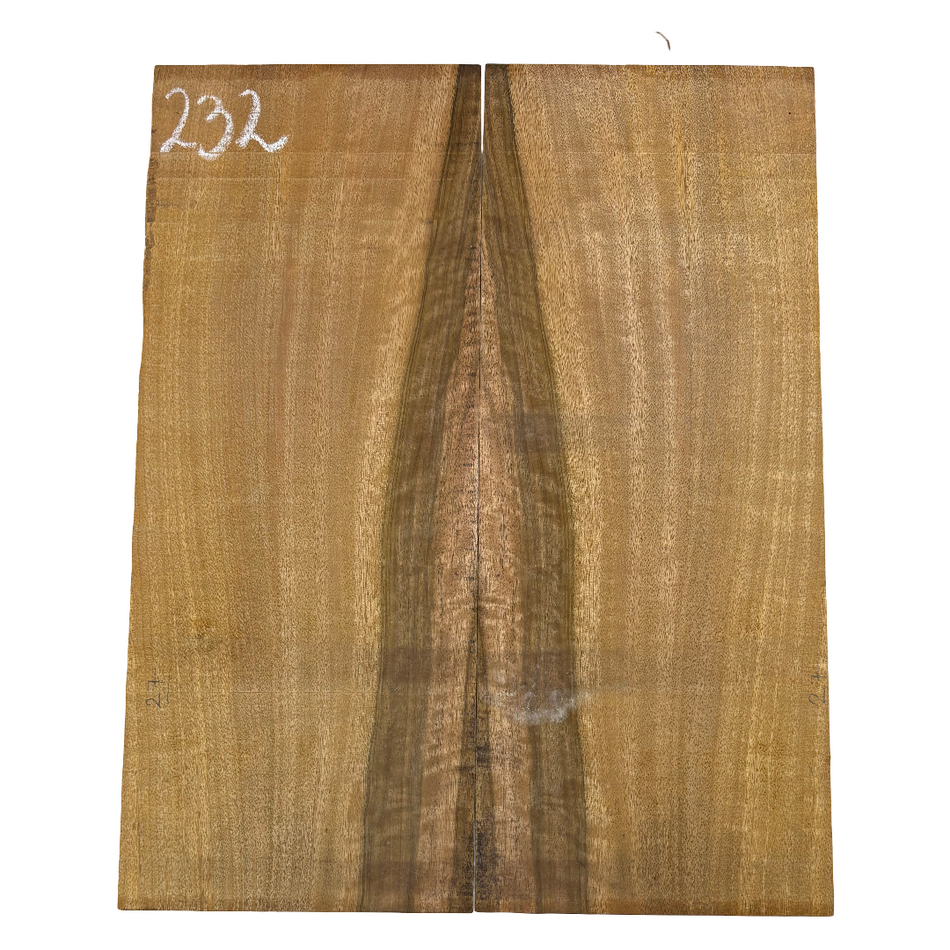 Flame Chocolate Mango Dreadnought Guitar Back Set #232