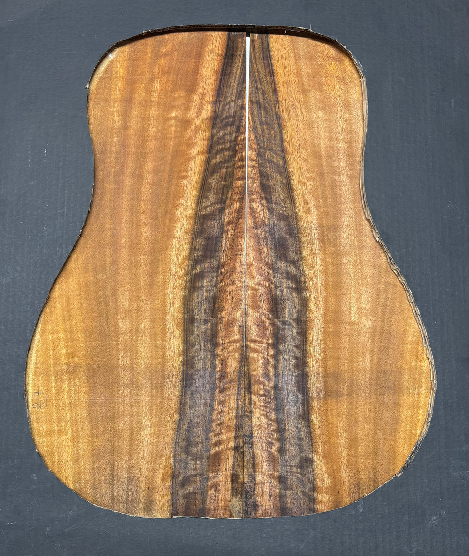 Flame Chocolate Mango Dreadnought Guitar Back Set #232