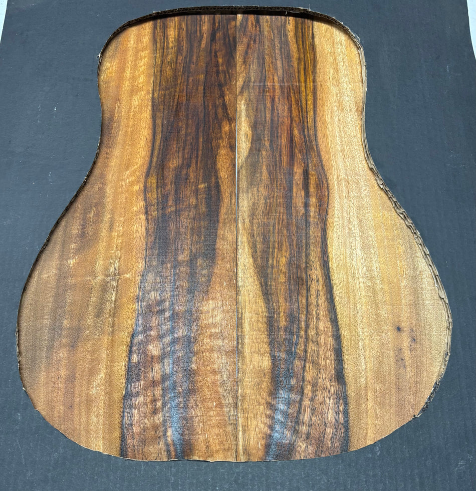 Flame Chocolate Mango Dreadnought Guitar Back Set #233