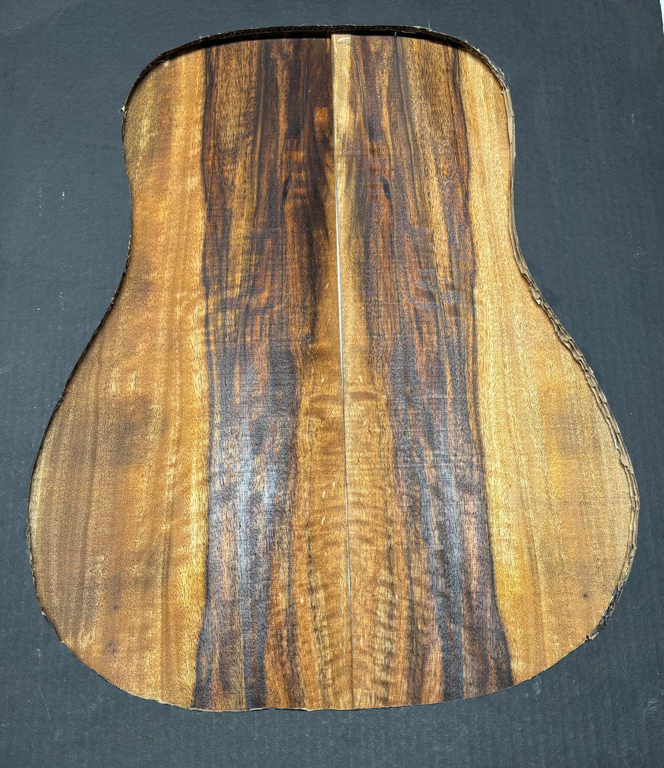 Flame Chocolate Mango Dreadnought Guitar Back Set #234