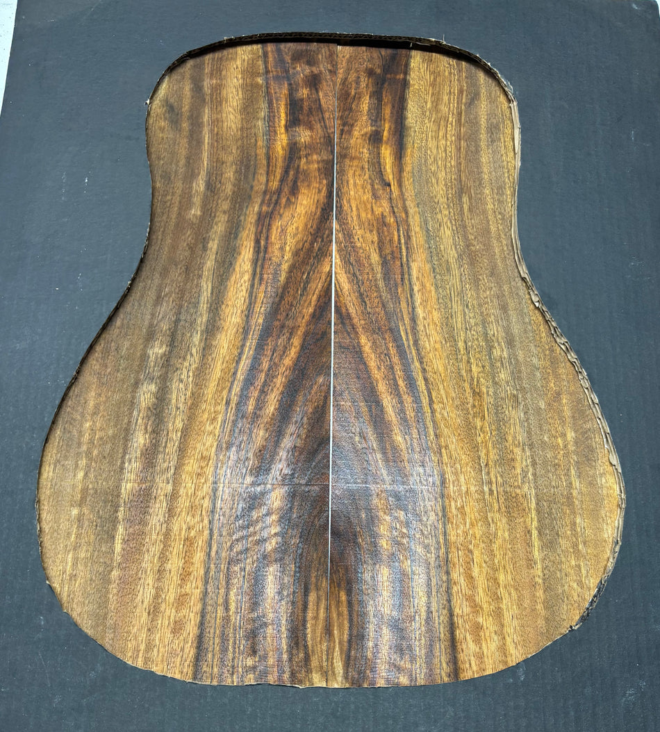 Flame Chocolate Mango Dreadnought Guitar Back Set #236