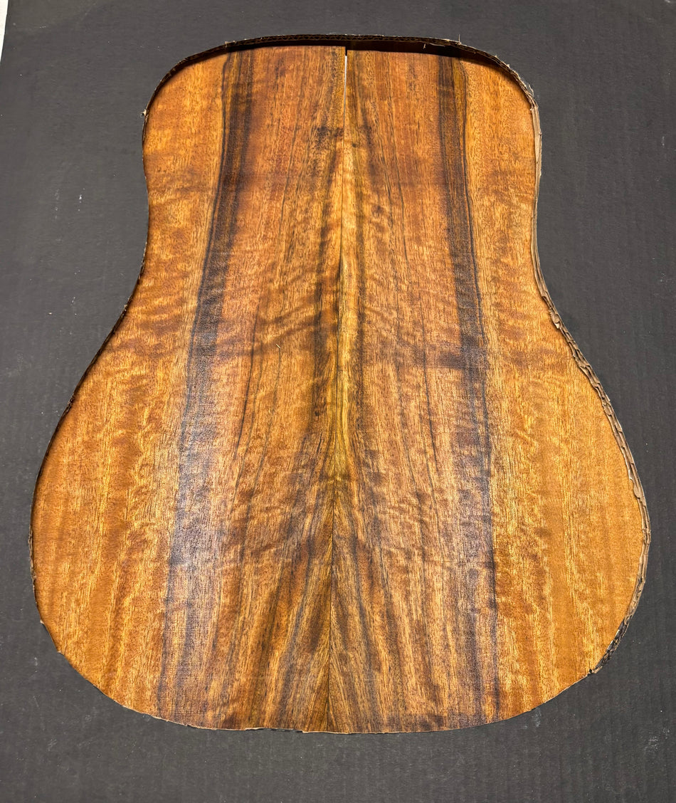 Flame Chocolate Mango Dreadnought Guitar Back Set #240