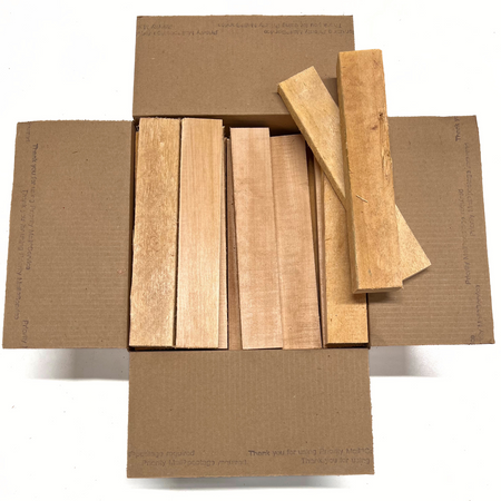 Box of Basswood 12" x 12" x 6" Wood Scrap DIY Craft Carving Scroll Short Lumber Cutoff Boards - Exotic Wood Zone - Buy online Across USA 