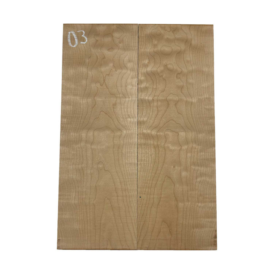 Ambrosia Maple Bookmatched Explorer Juego de tapa abatible para guitarra - 28" x 9" x 1/4"