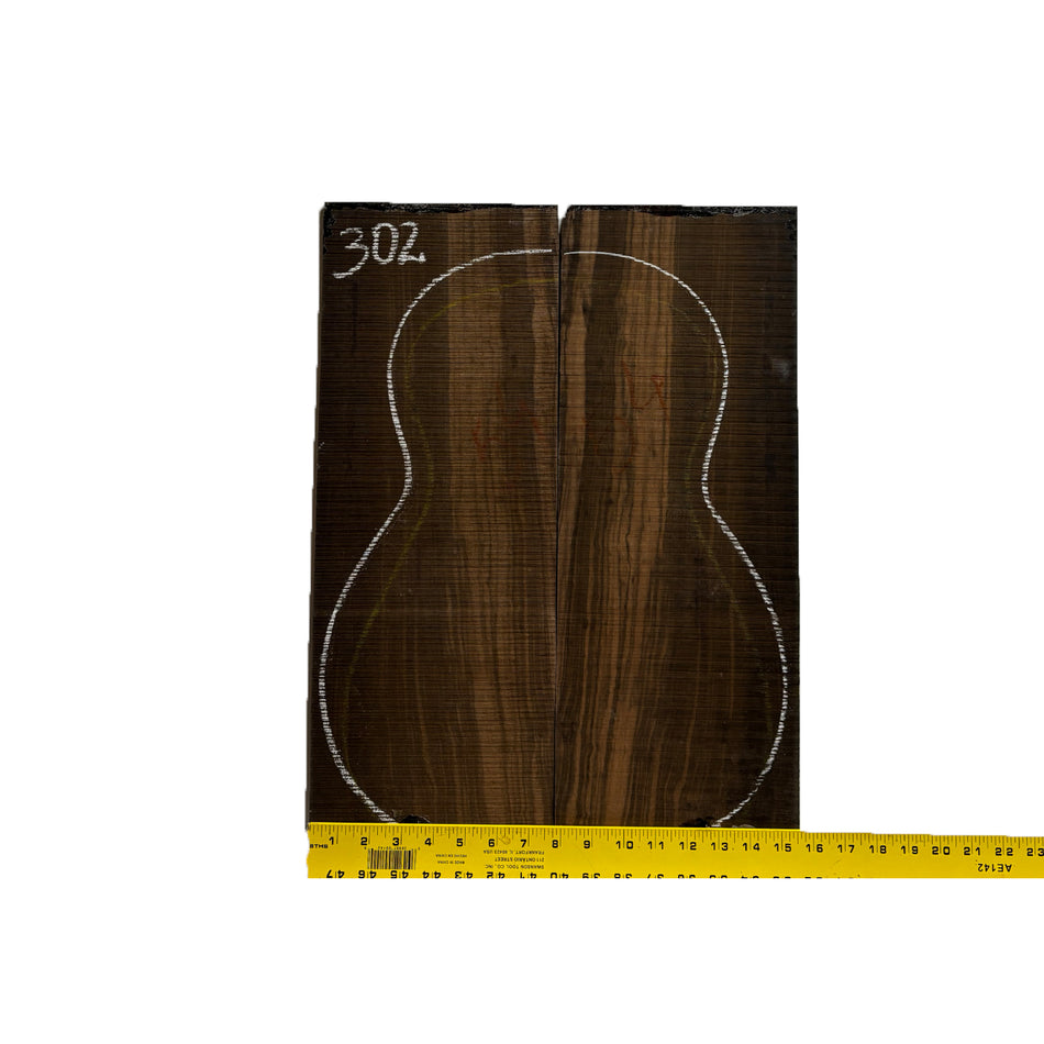 Macassar Ebony Classical Guitar Back & Side Sets #302