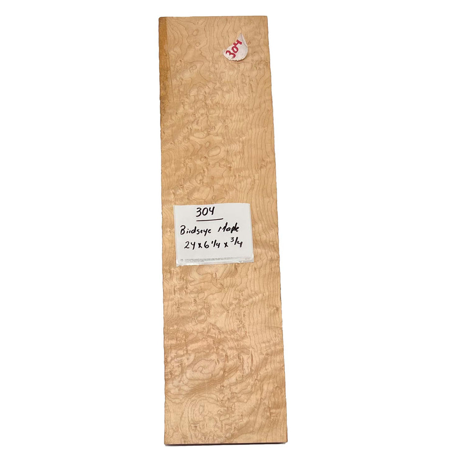 Birdseye Maple Lumber 24" x 6-1/4" x 3/4" #304