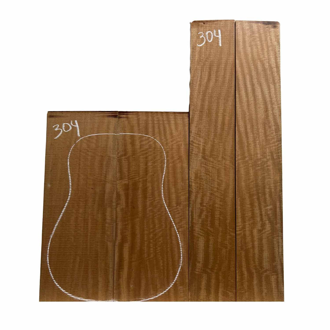 Flame Sapele Dreadnought Guitar Back and Side Set 