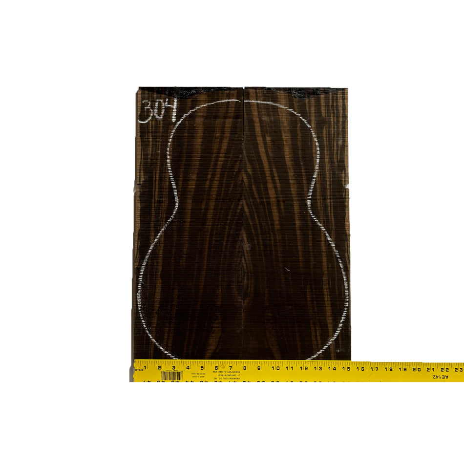 Macassar Ebony Classical Guitar Back & Side Sets #304