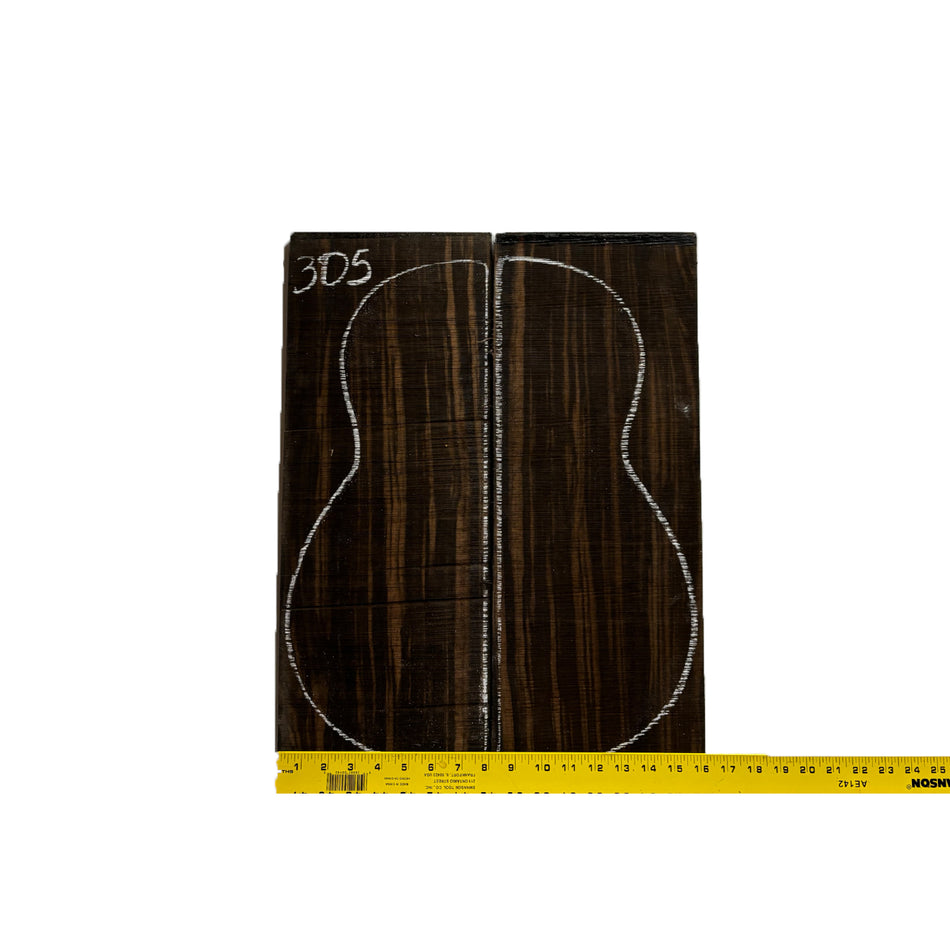 Macassar Ebony Classical Guitar Back & Side Sets #305