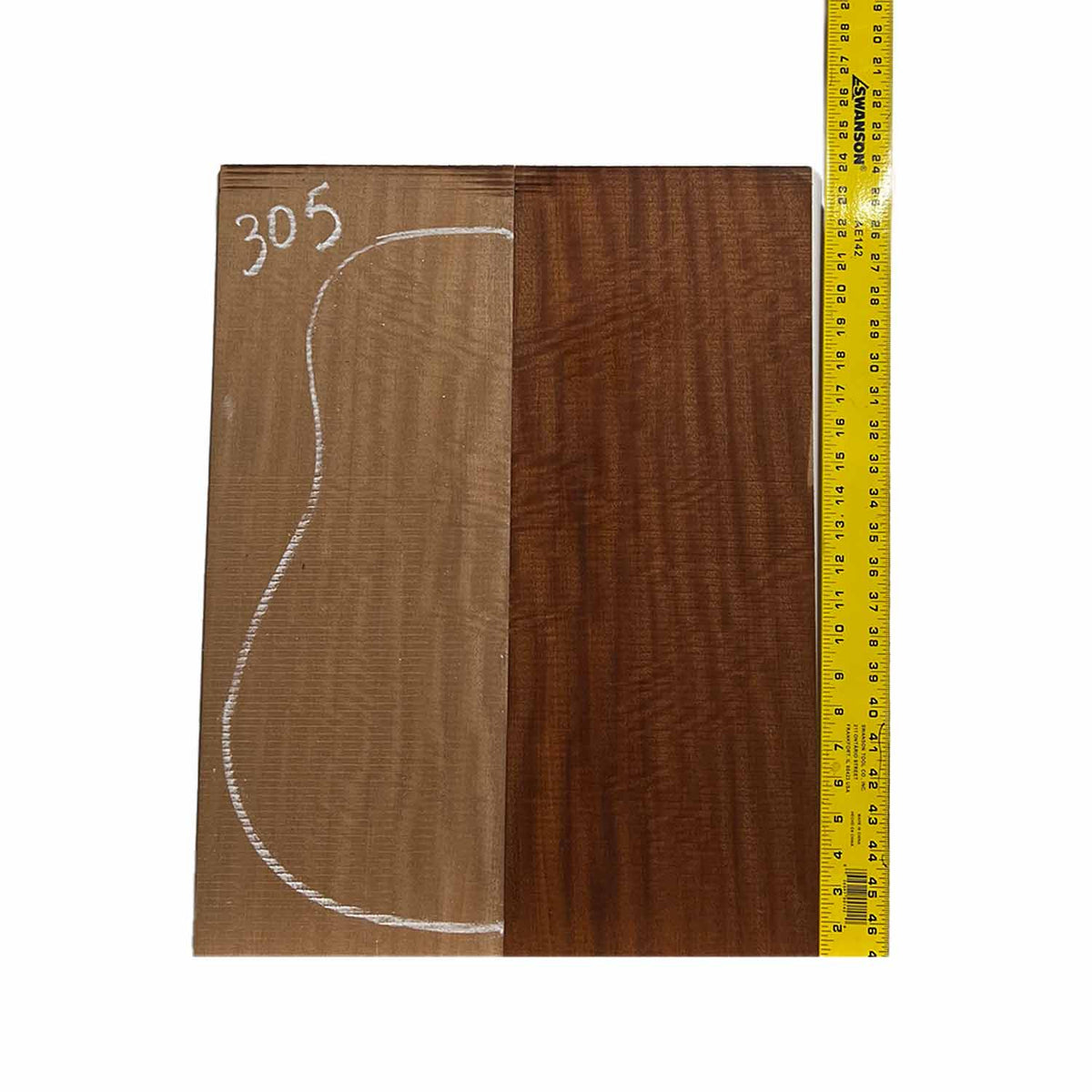 Flame Sapele Dreadnought Guitar Back and Side Set #305 - Exotic Wood Zone Guitar Sets