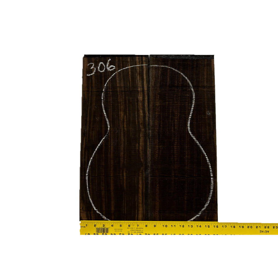 Macassar Ebony Classical Guitar Back & Side Sets #306