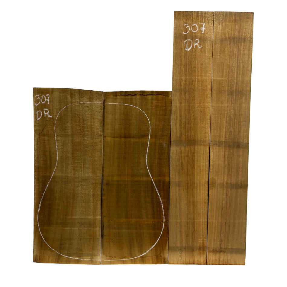 Juego de fondo y aros de guitarra de grado AAAA Dreadnought de palisandro de la India Oriental #61 