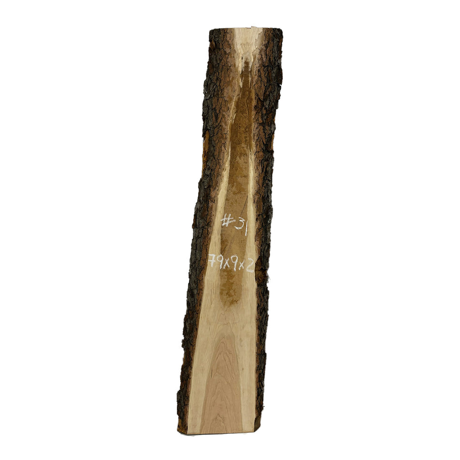 Hermosa losa de borde vivo de madera de olivo - 76-1/4"x 9" x 1", #182