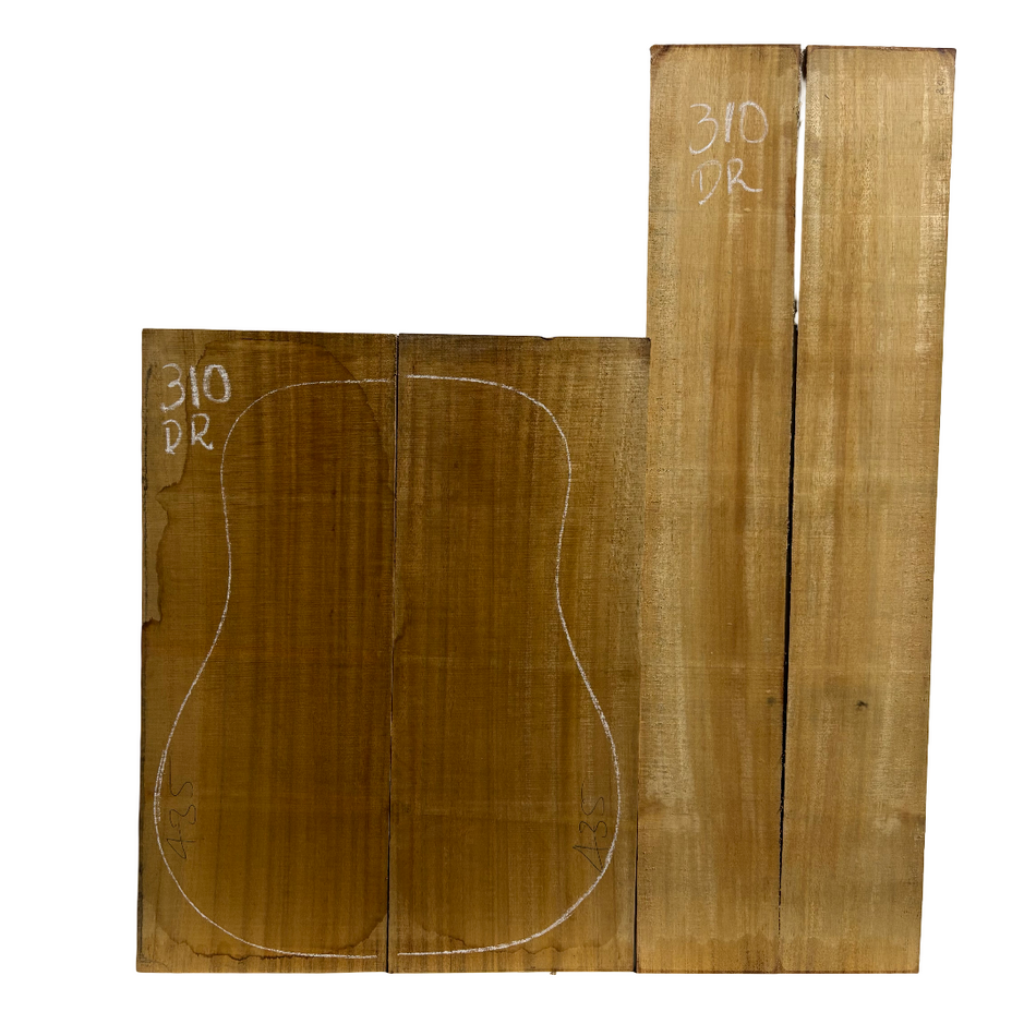 Juego de fondo y aros de guitarra de grado AAAA Dreadnought de palisandro de la India Oriental #61 