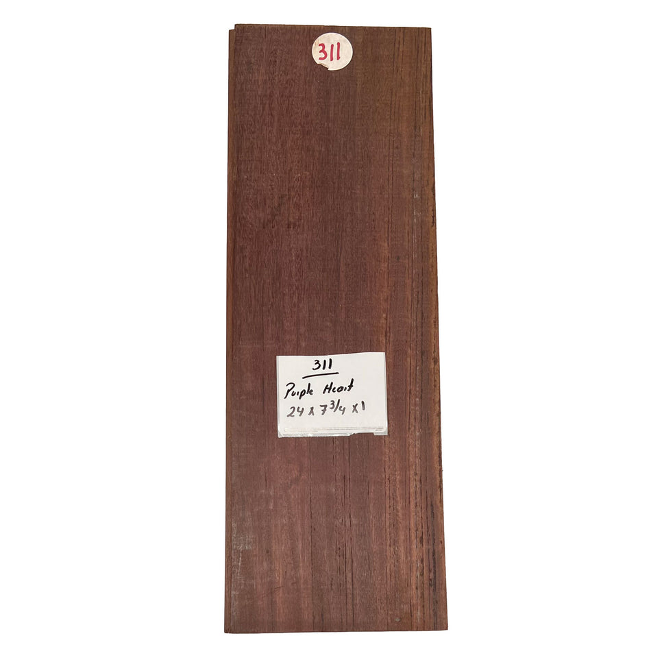 Purpleheart Lumber 24" x 7-3/4" x 1" #311