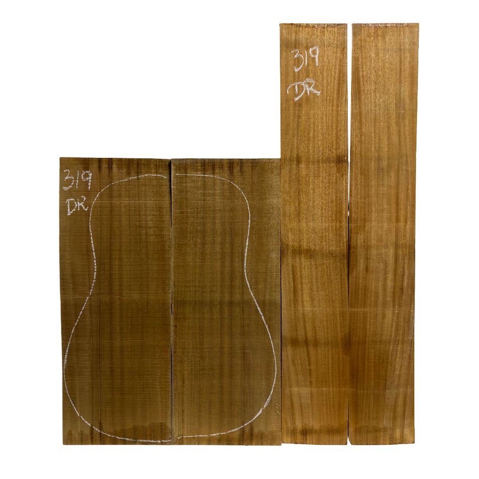 Juego de fondo y aros de guitarra de grado AAAA Dreadnought de palisandro de la India Oriental #61 