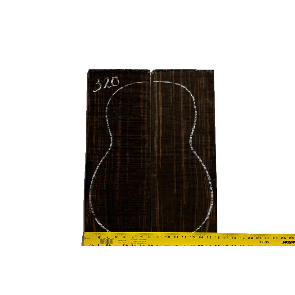 Macassar Ebony Classical Guitar Back & Side Sets #320