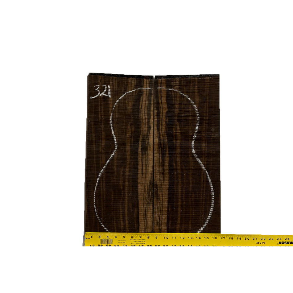 Macassar Ebony Classical Guitar Back & Side Sets #321