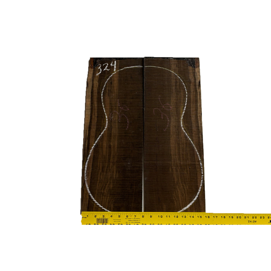 Macassar Ebony Classical Guitar Back & Side Sets #324