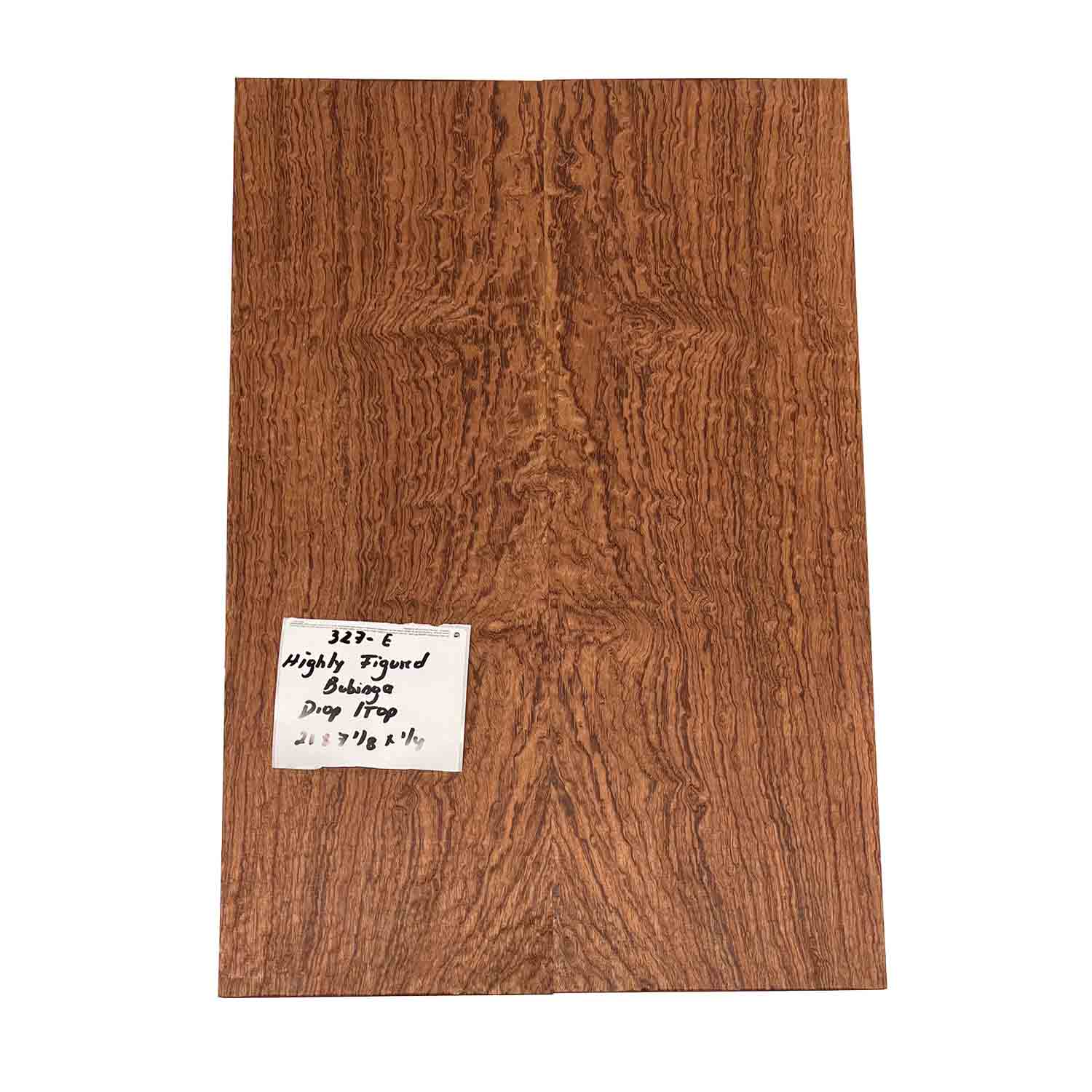 Figured Bubinga  Drop Top 21" x 7-1/8" x 1/4" #327 E - Exotic Wood Zone 