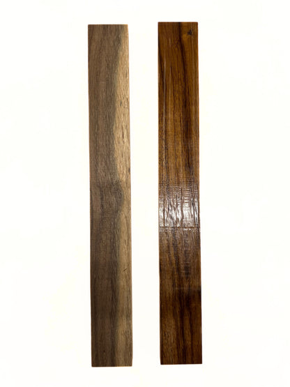 Pack of 2, Caribbean Walnut Thin Stock Three Dimensional Lumber Wood Blanks 18&quot;x2&quot;x1&quot; 