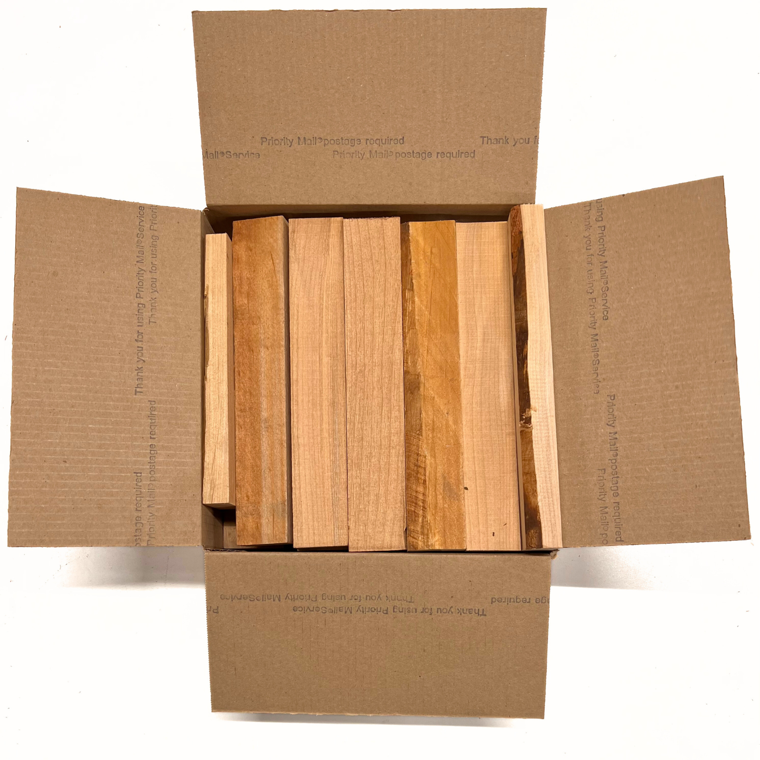 Box of Alder 12" x 12" x 6" Wood Scrap DIY Craft Carving Scroll Short Lumber Cutoff Boards - Exotic Wood Zone - Buy online Across USA 