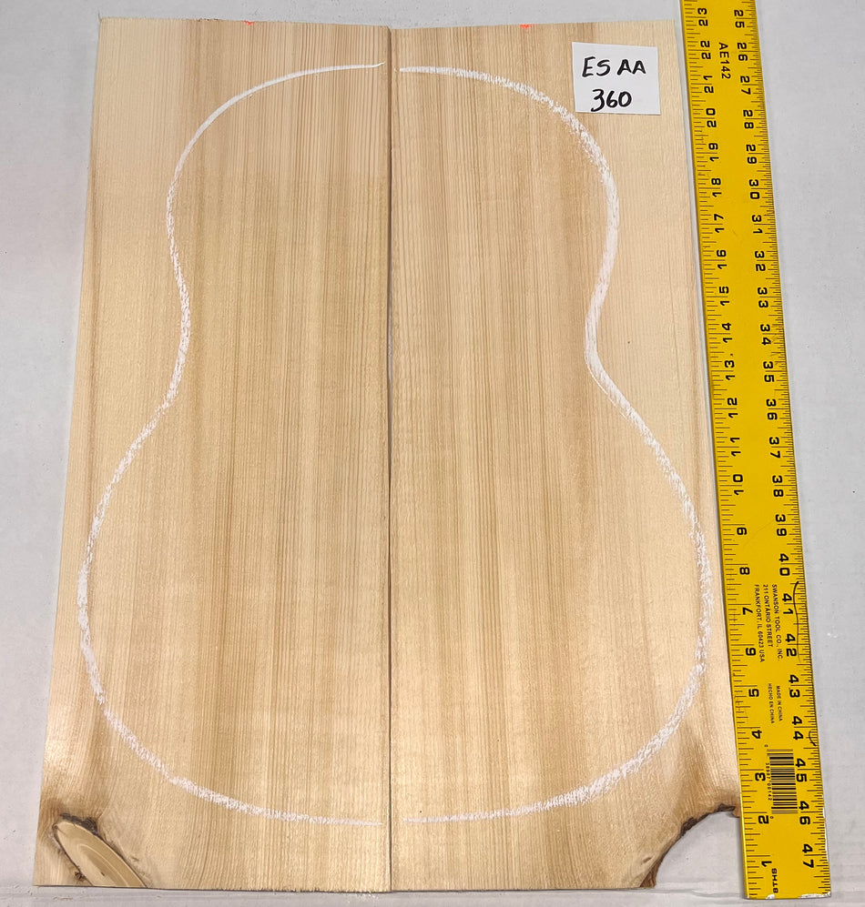 Engelmann Spruce Guitar Top Classical Bookmatched ES AA #360 - Exotic Wood Zone - Buy online Across USA 