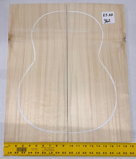 Engelmann Spruce Guitar Top Classical Bookmatched ES AA #362 - Exotic Wood Zone - Buy online Across USA 