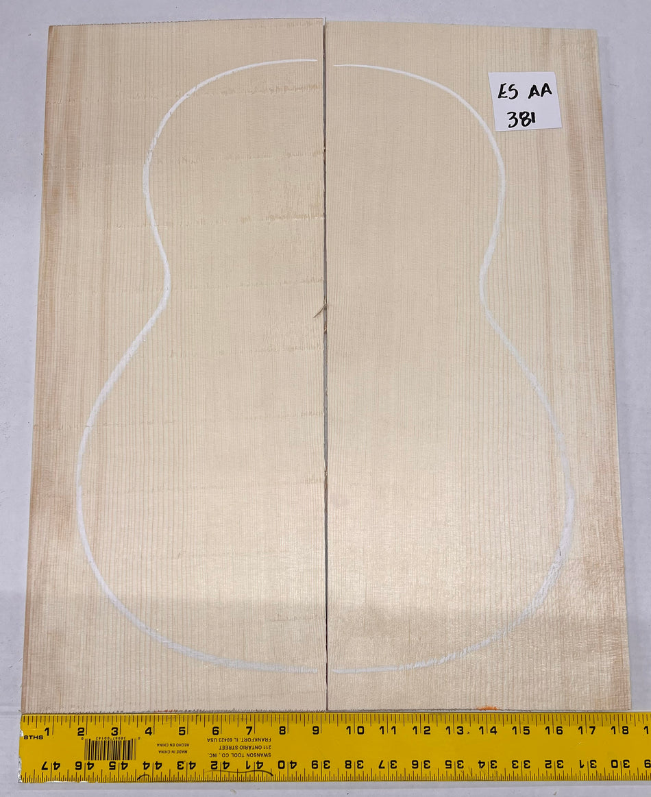 Engelmann Spruce Guitar Top Classical Bookmatched ES AA #381 - Exotic Wood Zone - Buy online Across USA 