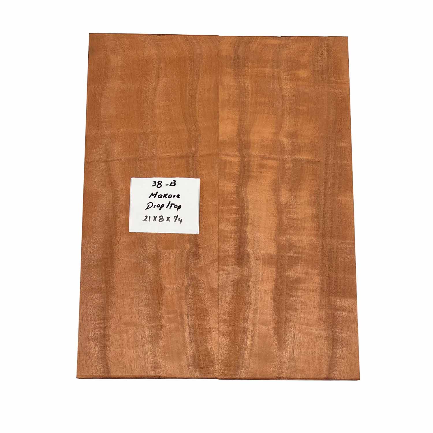 Cherry Mahogany (Makore)  Drop Top 21" x 8" x 1/4" #38-B - Exotic Wood Zone 