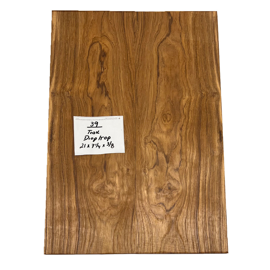 Teak Drop Top 21" x 7-1/4" x 3/8" #39