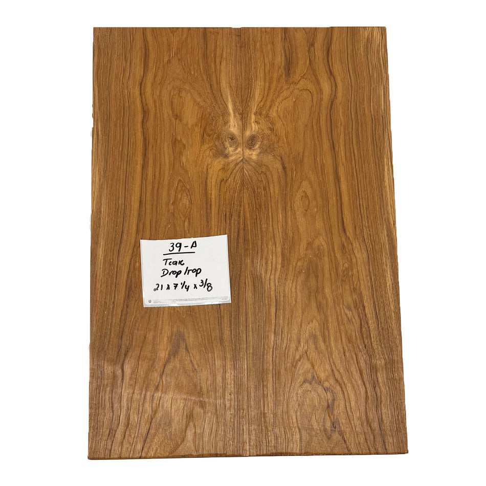 Teak Drop Top 21" x 7-1/4" x 3/8" #39-A