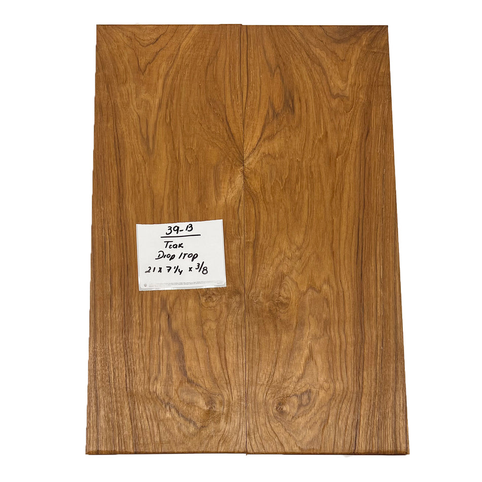 Teak Drop Top 21" x 7-1/4" x 3/8" #39-B