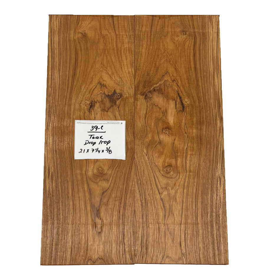 Teak Drop Top 21" x 7-1/4" x 3/8" #39-C