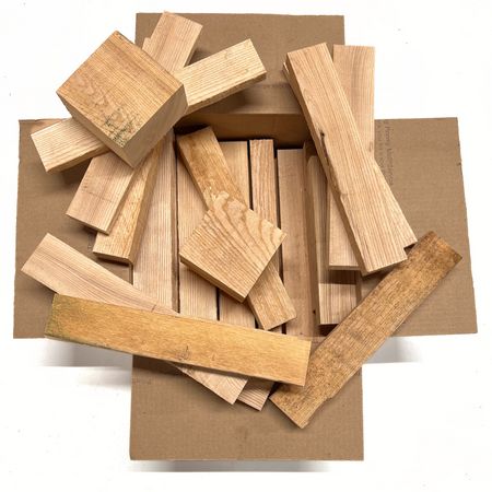 Box of Ash 12" x 12" x 6" Wood Scrap DIY Craft Carving Scroll Short Lumber Cutoff Boards - Exotic Wood Zone - Buy online Across USA 