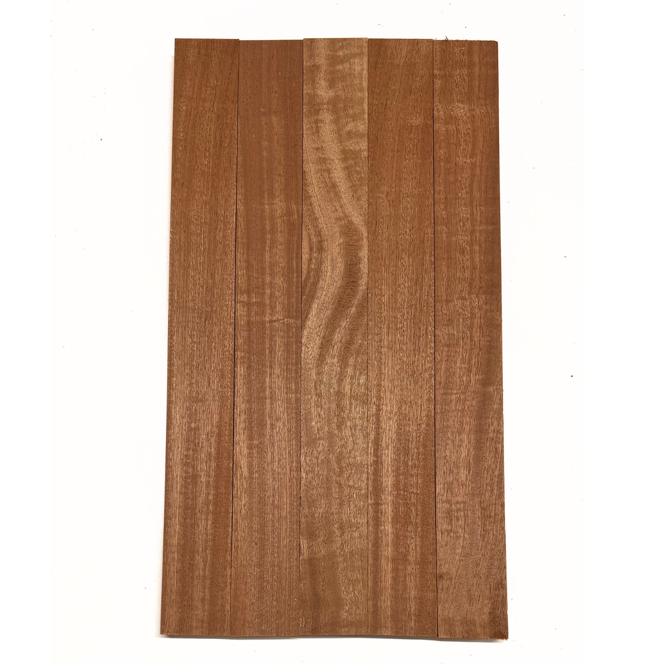Pack Of 5 ,Quilted Curly Sapele 3/4 Lumber Boards/Cutting Board Blocks - Exotic Wood Zone - Buy online Across USA 