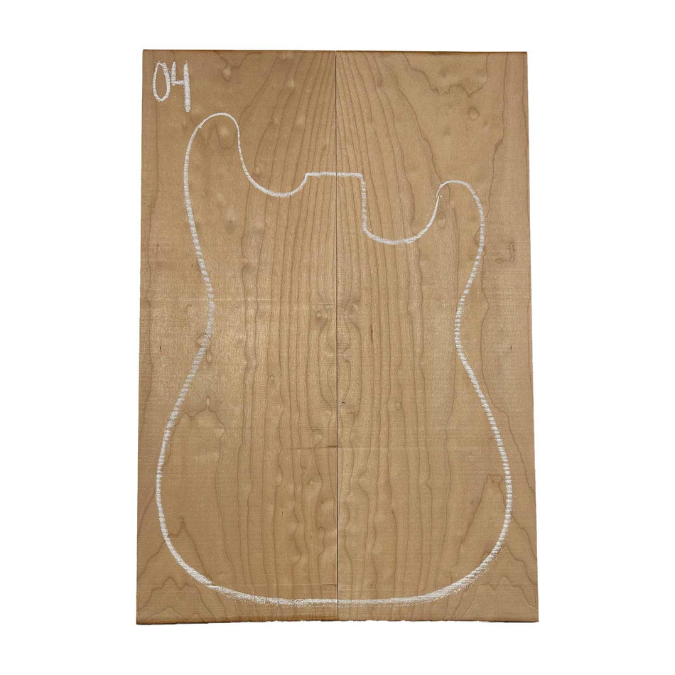 Ambrosia Maple Bookmatched Explorer Juego de tapa abatible para guitarra - 28" x 9" x 1/4"