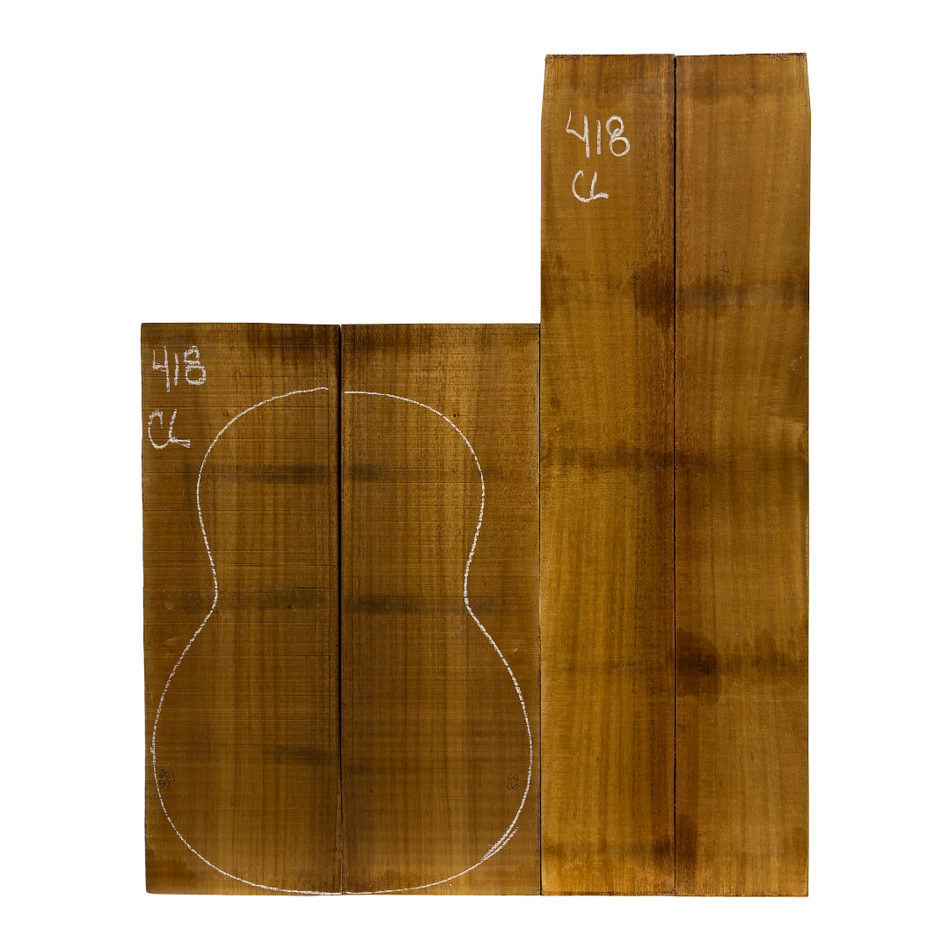 Juego de fondo y aros de guitarra de grado AAAA Dreadnought de palisandro de la India Oriental #61 