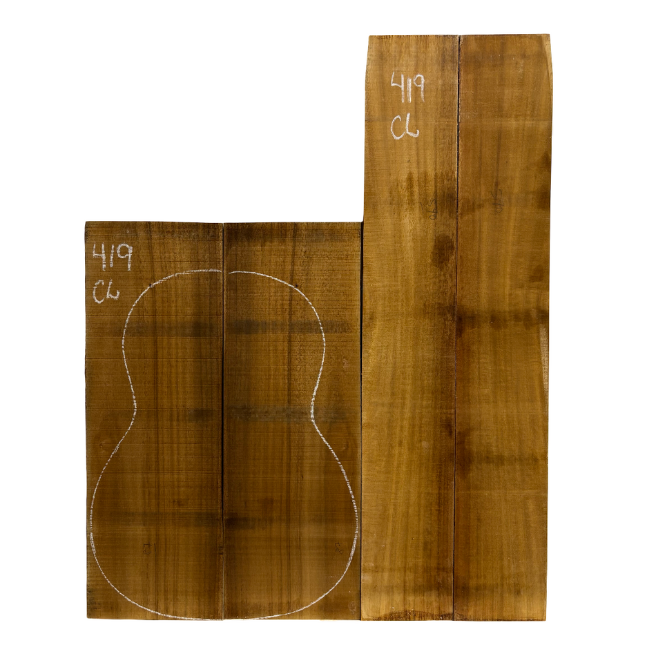 Juego de fondo y aros de guitarra de grado AAAA Dreadnought de palisandro de la India Oriental #61 