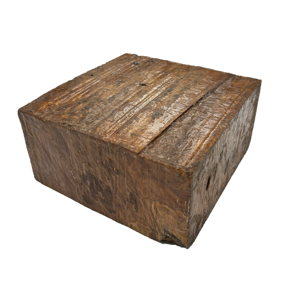 Australian Yellow Box Burl Wood Bowl Blank, 6" x 6" x 3" | #424