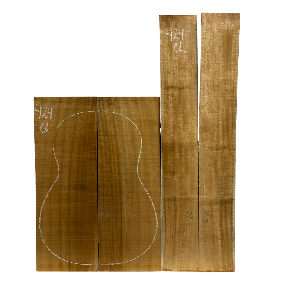 Juego de fondo y aros de guitarra de grado AAAA Dreadnought de palisandro de la India Oriental #61 