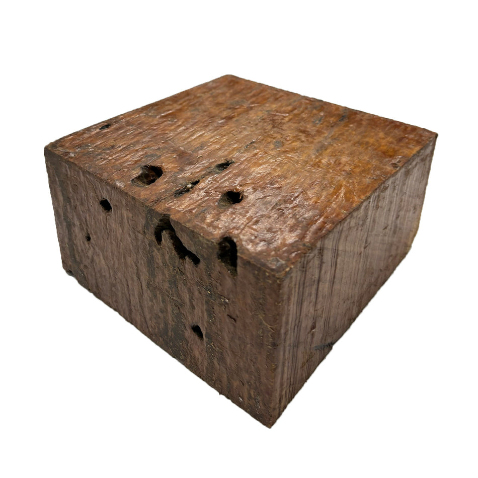 Australian Yellow Box Burl Wood Bowl Blank, 6" x 6" x 3" | #425