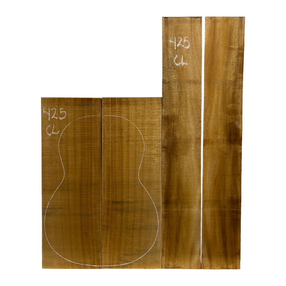 Juego de fondo y aros de guitarra de grado AAAA Dreadnought de palisandro de la India Oriental #61 