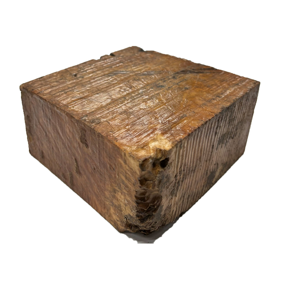 Australian Yellow Box Burl Wood Bowl Blank, 6" x 6" x 3" | #429