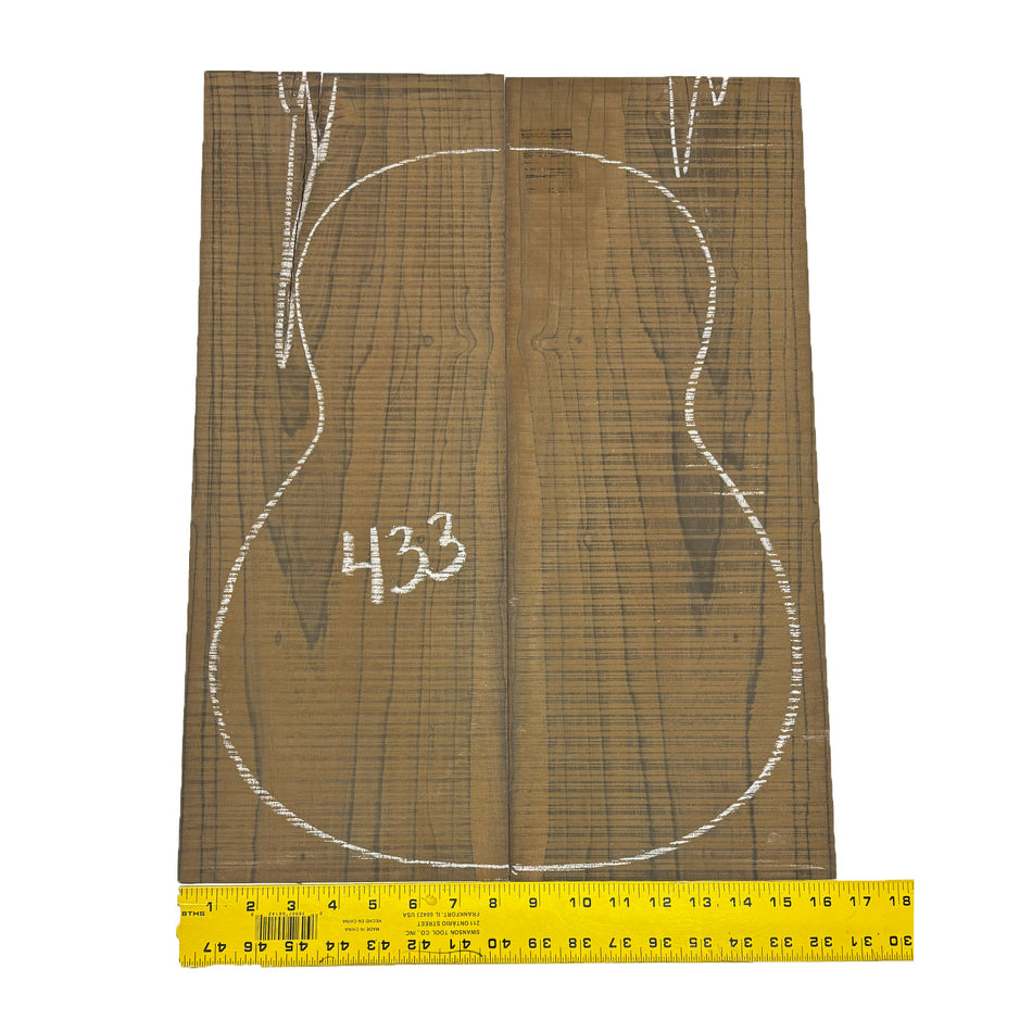 Ziricote Classical Guitar Back Seconds Set #433