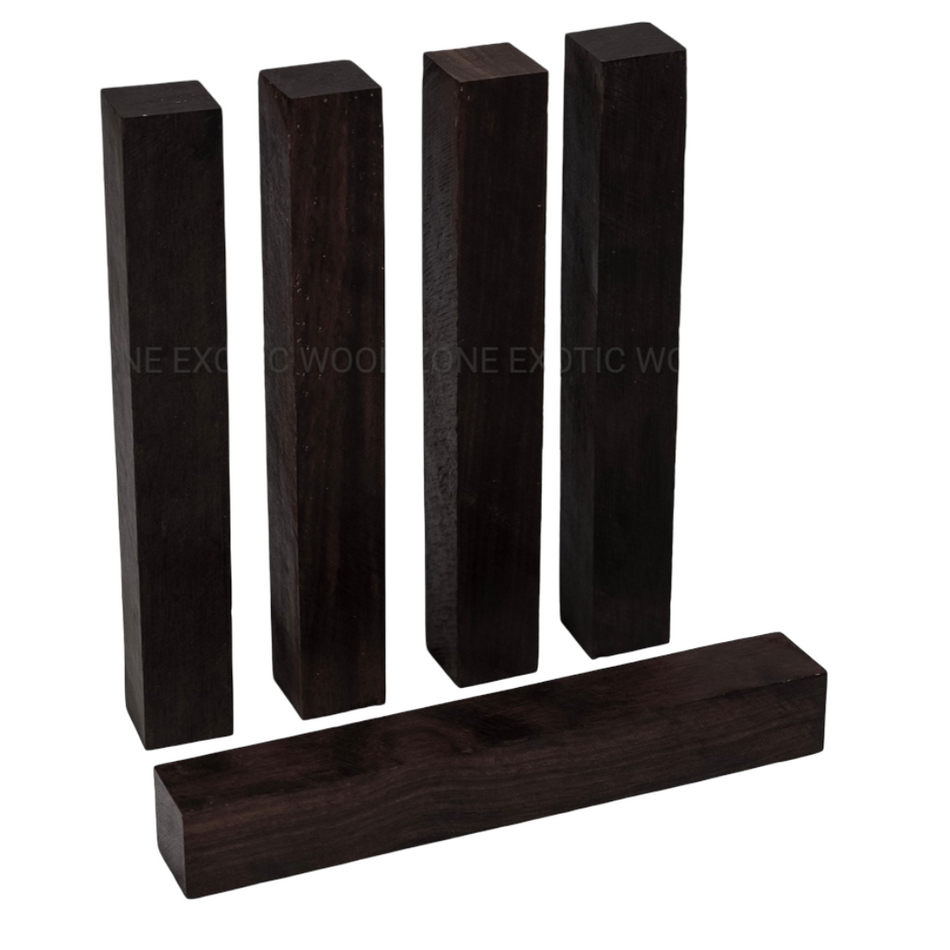 Espacios en blanco para bolígrafos de madera de ébano de Gabón, 5/8" x 5/8" x 4"