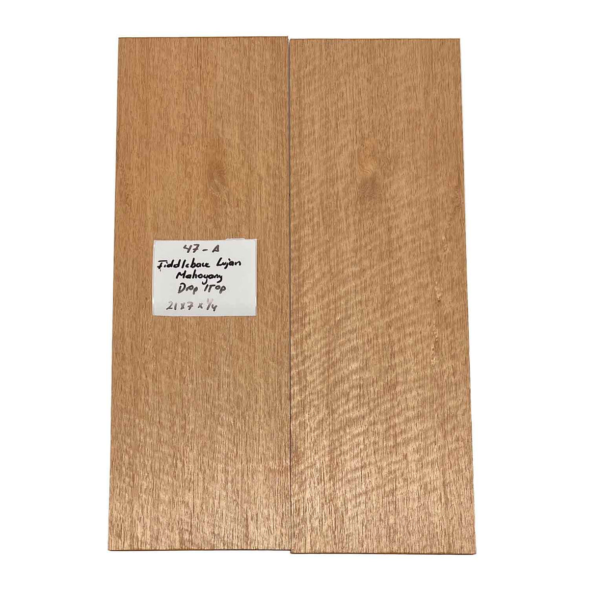 Fiddleback Cuban Mahogany Drop Top 21" x 7" x 1/4" #47-A - Exotic Wood Zone 