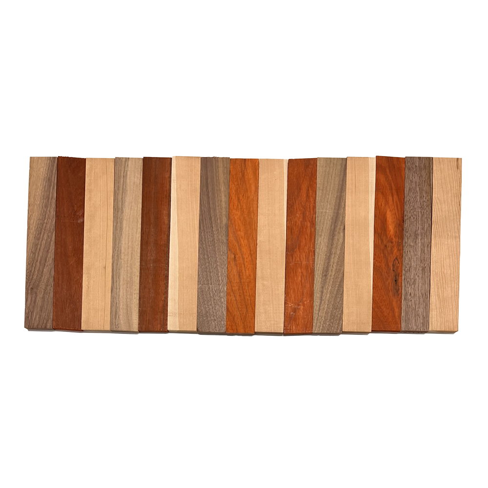 Pack of 15,Mixed Wood Cut Offs, DIY Craft Carving Lumber Cutoffs ( Padauk,Cherry,Walnut) - Exotic Wood Zone - Buy online Across USA 