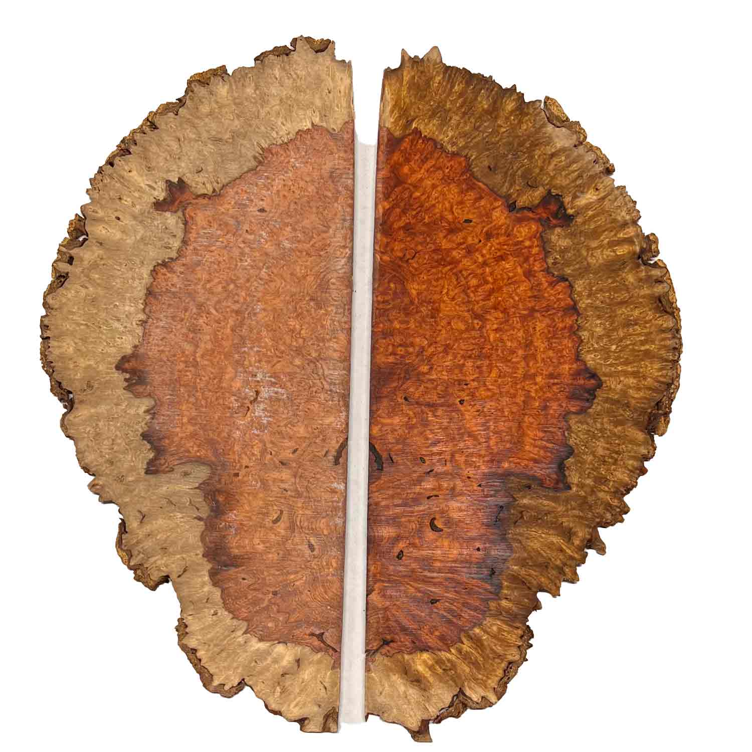 Afromosia Bookmatched Burl 12&quot; x 5&quot; x 3/16&quot; 